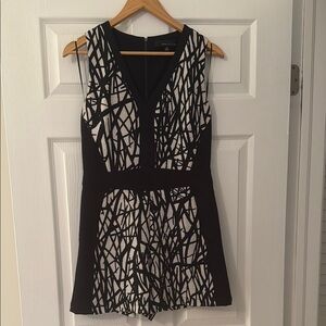 Adelyn Rae Black and White Geometric Jumpsuit